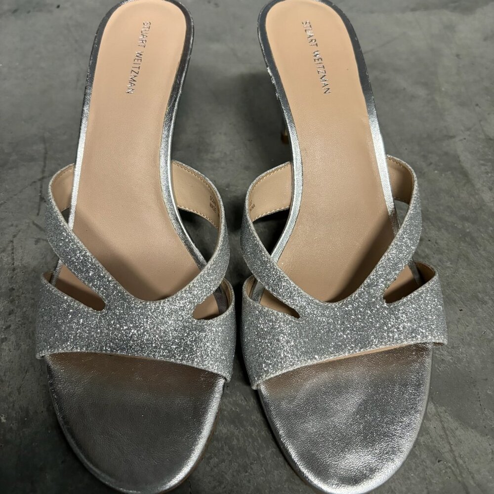 Stuart Weitzman Silver Heels - 11 (NWT)
